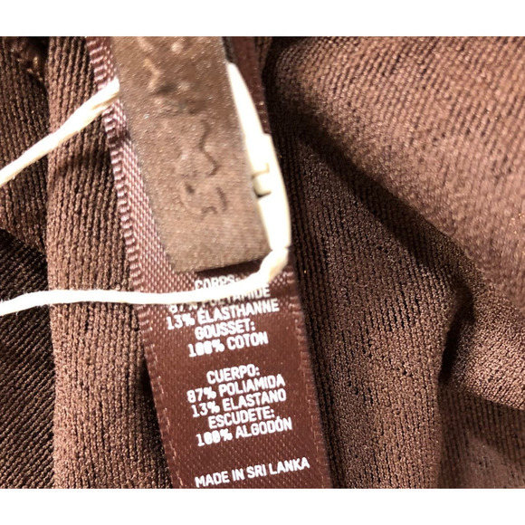 SKIMS Logo Mesh Foil Cami Bodysuit Cocoa Brown NWT Size 4X - Picture 10 of 12